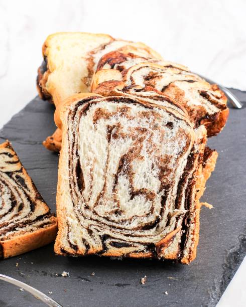 istock Chocolate Babka or Brioche Bread. Stuffed with Choco Hazelnut Cream. 1328081647