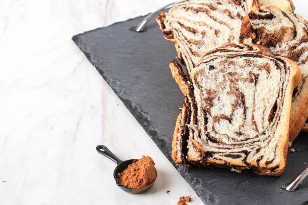 istock Chocolate Babka or Brioche Bread. Stuffed with Choco Hazelnut Cream. 1328081668