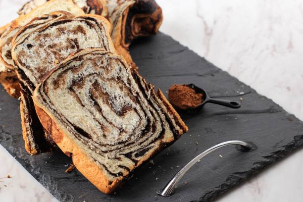 istock Chocolate Babka or Brioche Bread. Stuffed with Choco Hazelnut Cream. 1328081669