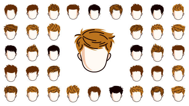 Boy Hairstyles Heads Vector Illustrations Set Isolated On White Background  Early Teen Kid Boy Attractive Beautiful Haircuts Collection Different Hair  Color Stock Illustration - Download Image Now - iStock