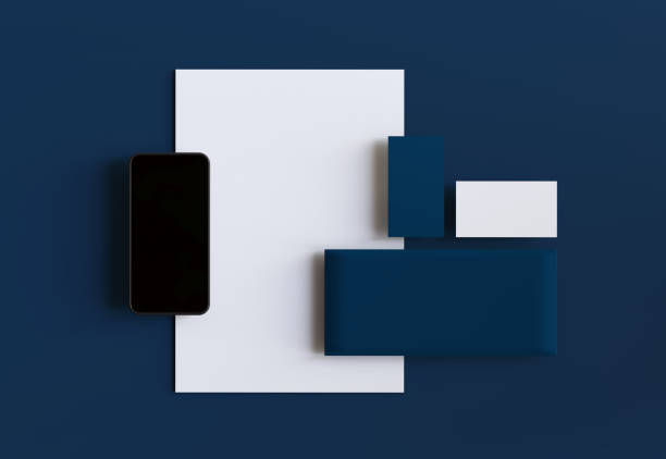 Branding identity template with smartphone and business card