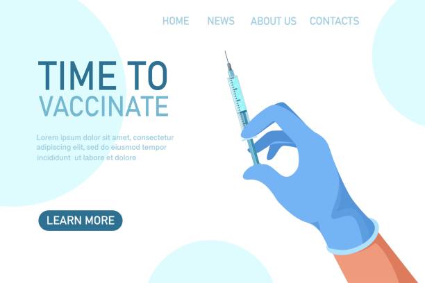 ilustrações, clipart, desenhos animados e ícones de o médico está com luvas médicas segurando frasco de vacina e seringa. vacina contra coronavírus covid-19. - injeção insulina luva
