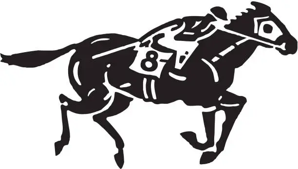 Vector illustration of Horse and Jockey