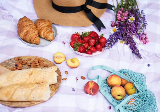 istock Romantic picnic scene on summer day 1328109182