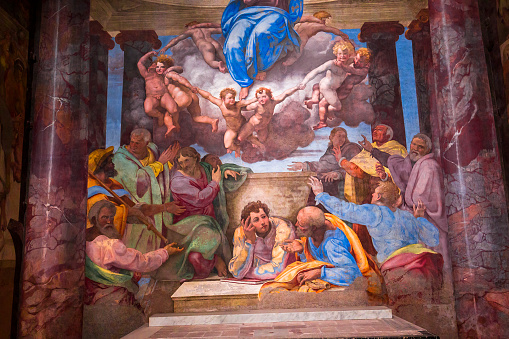 Fresco from the Renaissance period in the medieval Church of San Nicola in Capalbio