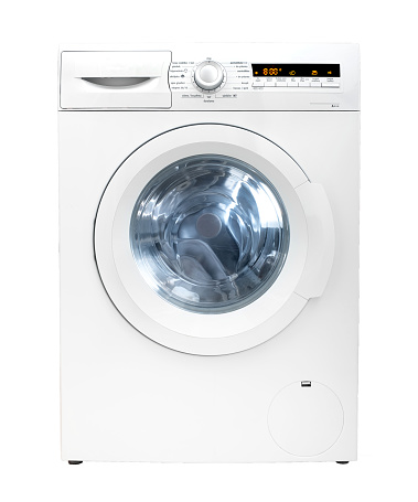 Washing machine isolated on white background