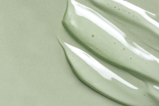 Textura de gel cosmético en verde photo