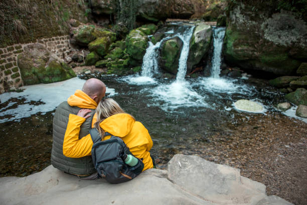 istock Two hikers enjoying the outdoors on a european staycation 1328131379