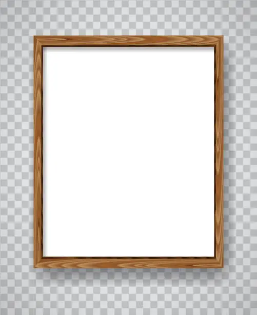 Vector illustration of Wood blank frame illustration