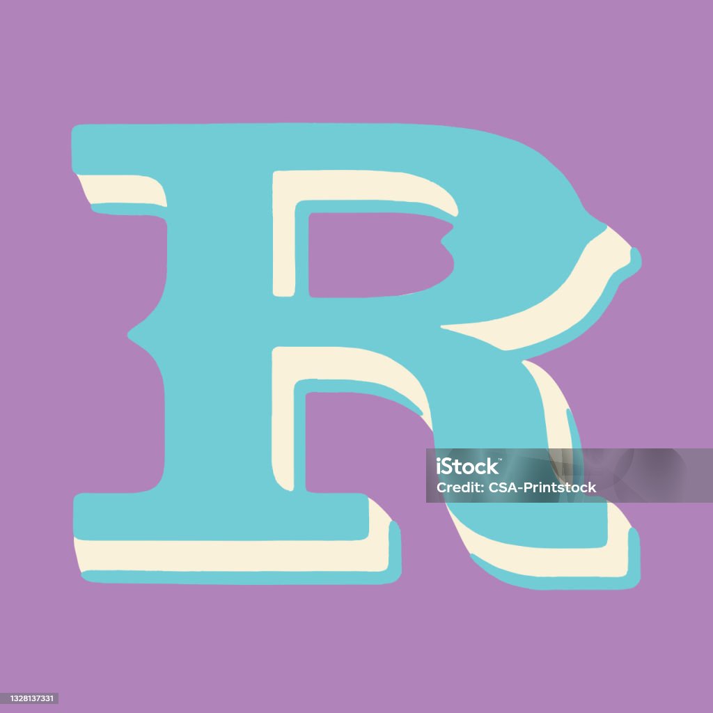Letter R Stock Illustration - Download Image Now - Alphabet, Color ...