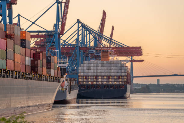 istock Container Terminal with vessels. Transportation industry. 1328137966