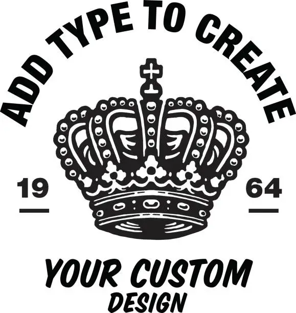 Vector illustration of Crown Design Format