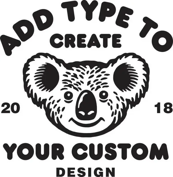 Vector illustration of Koala Design Format