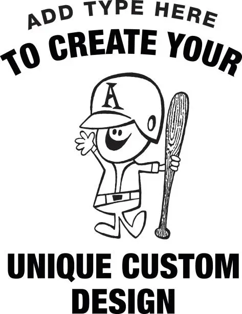Vector illustration of Baseball Player Design Format