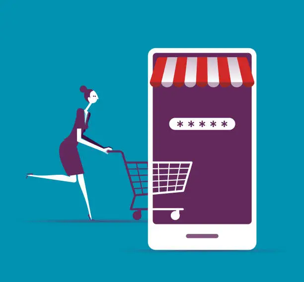 Vector illustration of Online Shopping