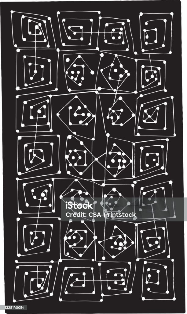 Connect The Dots Pattern Stock Illustration - Download Image Now ...