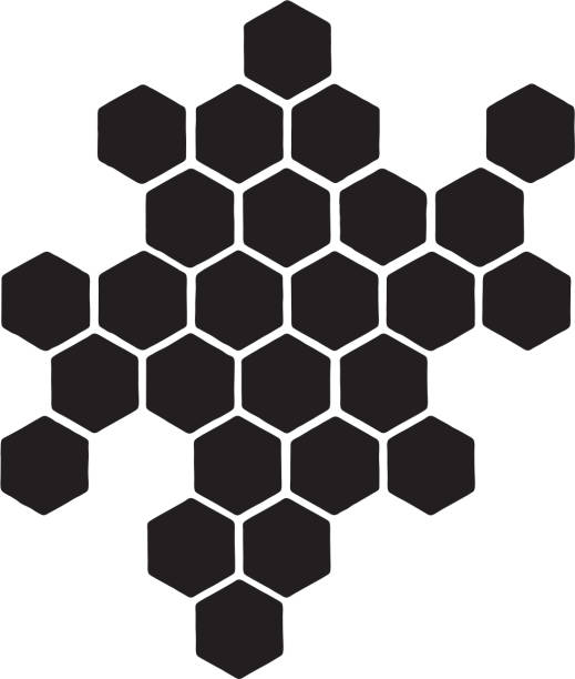 illustrations, cliparts, dessins animés et icônes de petit motif en nid d’abeille - hexagon