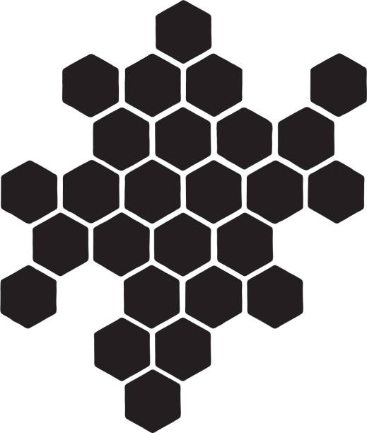 작은 벌집 패턴 - 육각형 stock illustrations