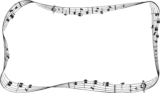 Music Note Barrier Musical Note Border Stock Illustration - Download Image Now - Music ...