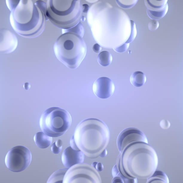 istock 3D rendering digital illustration of metaballs, liquid blobs. Flowing wave shape in trendy style. 1328147085