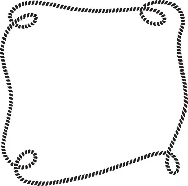 Vector illustration of Rope Border