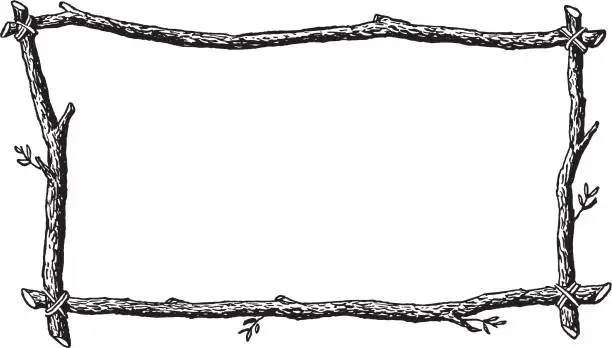 Vector illustration of Stick Frame