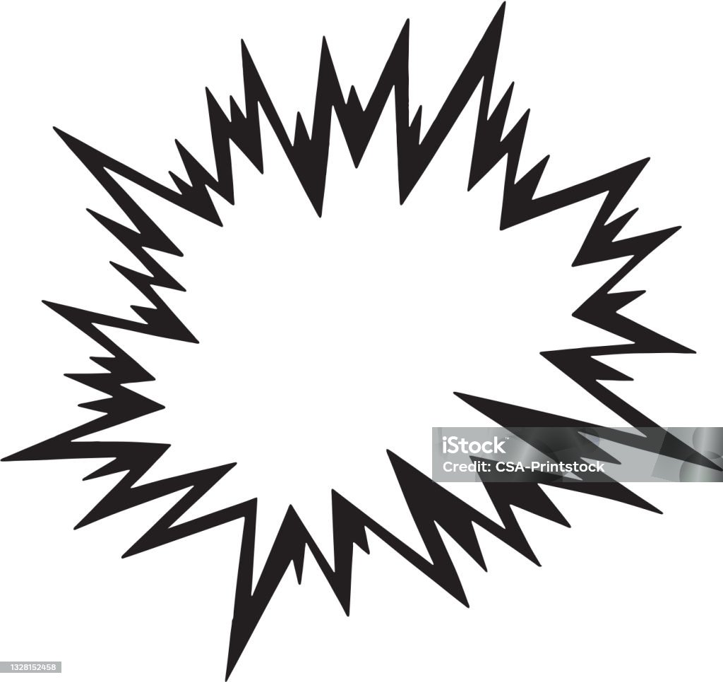 Explosion Border Vector Explosion Border Stock Illustration - Download Image Now - Black And ...