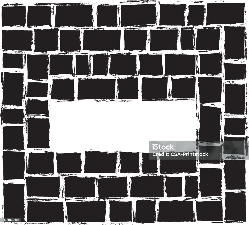 Ilustrasi Dengan Banyak Kotak Hitam Disusun Dalam Persegi Panjang