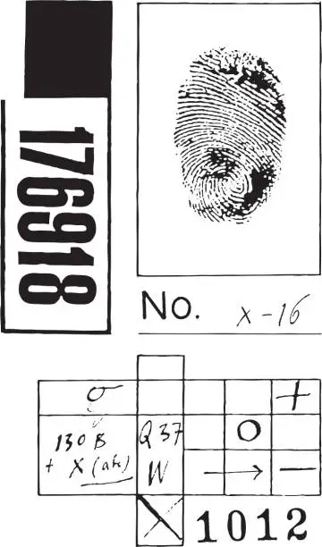 Vector illustration of Fingerprint Diagram