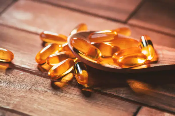 Fish oil capsules with plenty of omega-3 oil