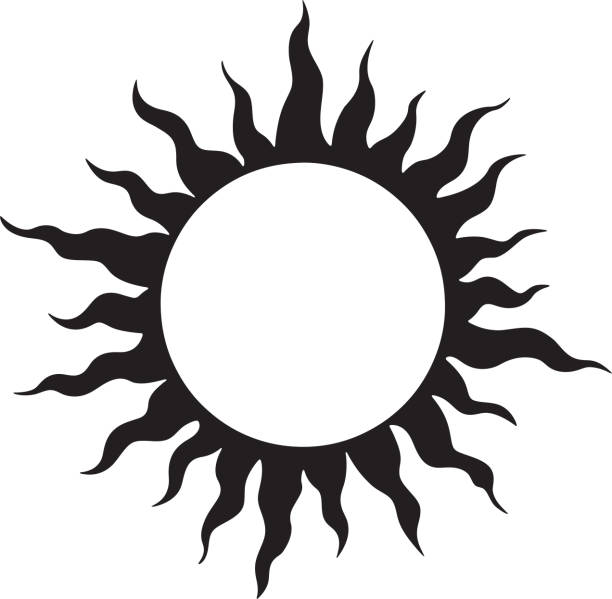 ilustraciones, imágenes clip art, dibujos animados e iconos de stock de sol - tatuajes del sol