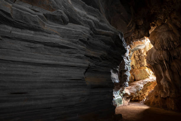 istock amazing pattern on rock wall at the blue cave 1328160483