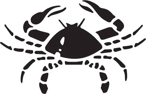 Vector illustration of Crab