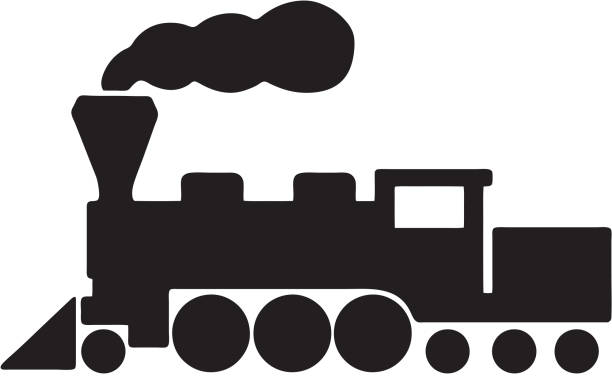 поезд - train steam train vector silhouette stock illustrations