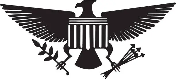 Vector illustration of American Eagle Symbol