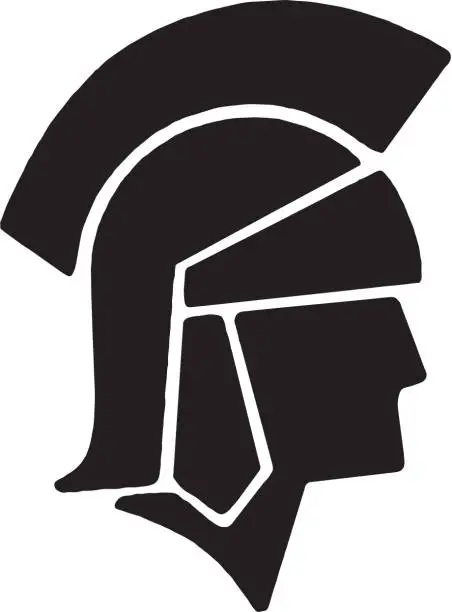 Vector illustration of Roman Soldier Silhouette