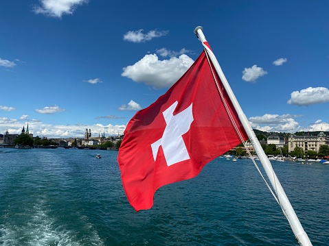 Boat on lake Zurich, Switzerland