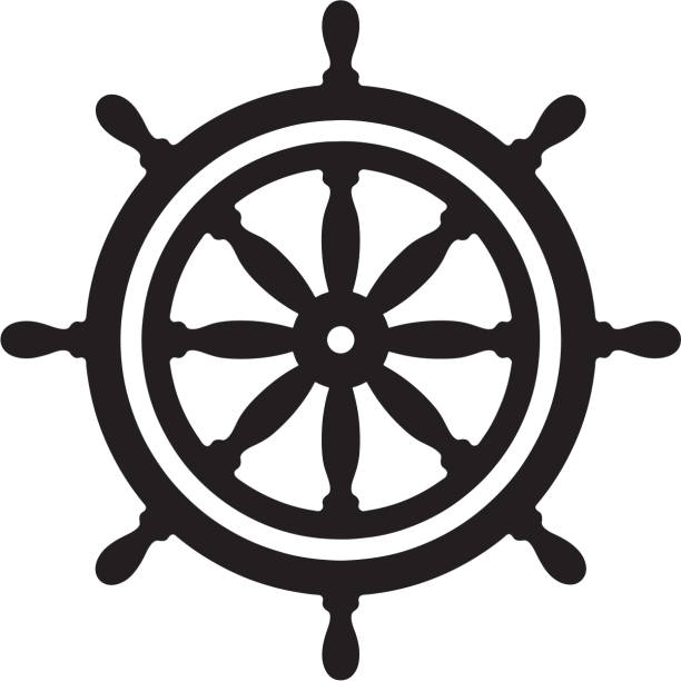 Ship's Wheel vector art illustration