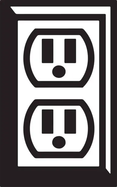 Vector illustration of Electrical Outlet Icon
