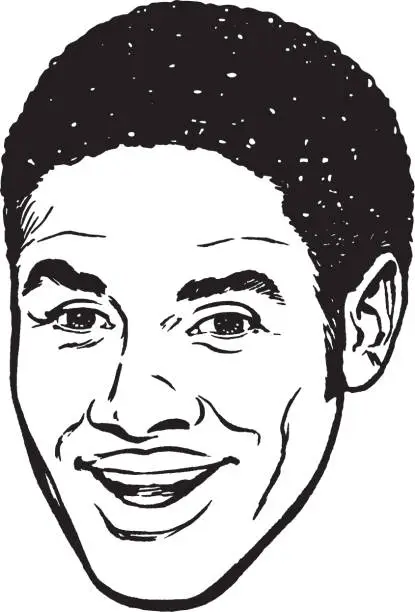 Vector illustration of Portrait of young man