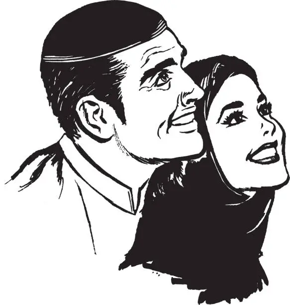 Vector illustration of Illustration of man and woman