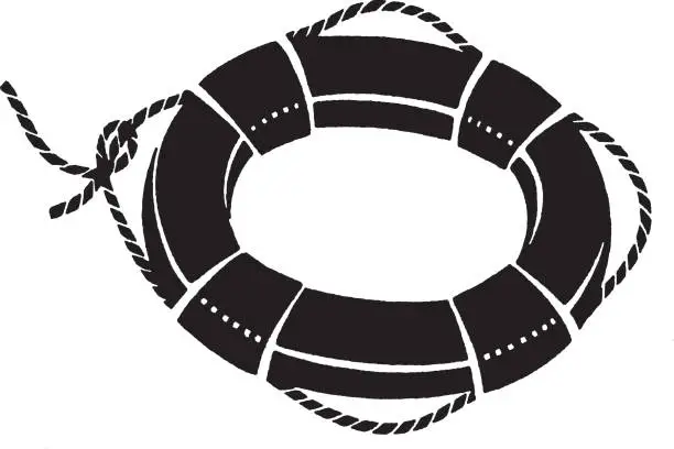 Vector illustration of View of lifebuoy