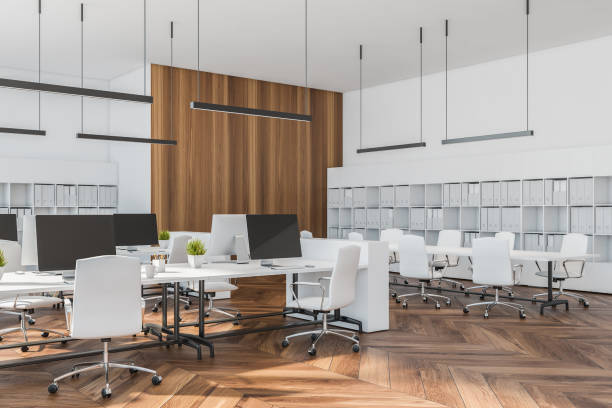 istock White open space office with meeting room corner 1328175265