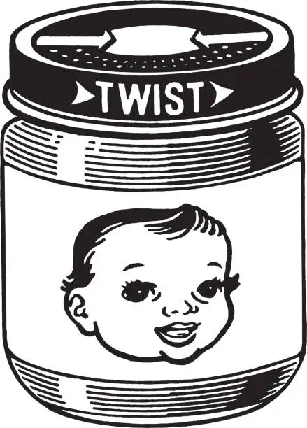 Vector illustration of Illustration of box of baby powder