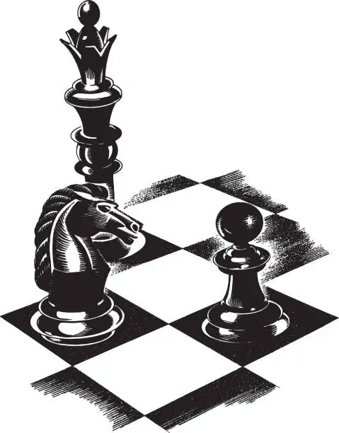 Vector illustration of Illustration of chess pawns