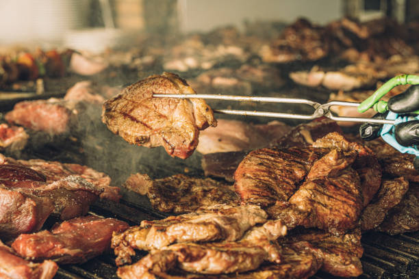istock Delicious Meat in the Grill 1328176832