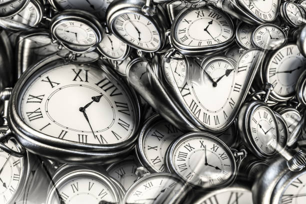 istock Droste effect background with infinite clock spiral. Abstract design for concepts related to time. 1328177212