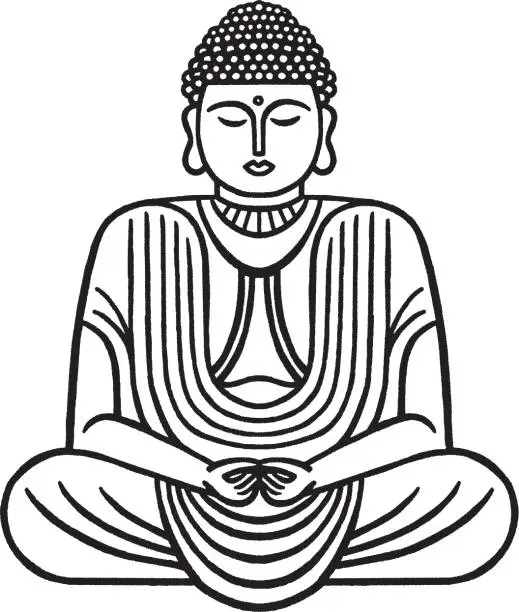 Vector illustration of Illustration with Buddha