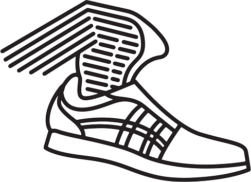 Winged Athletic Shoe