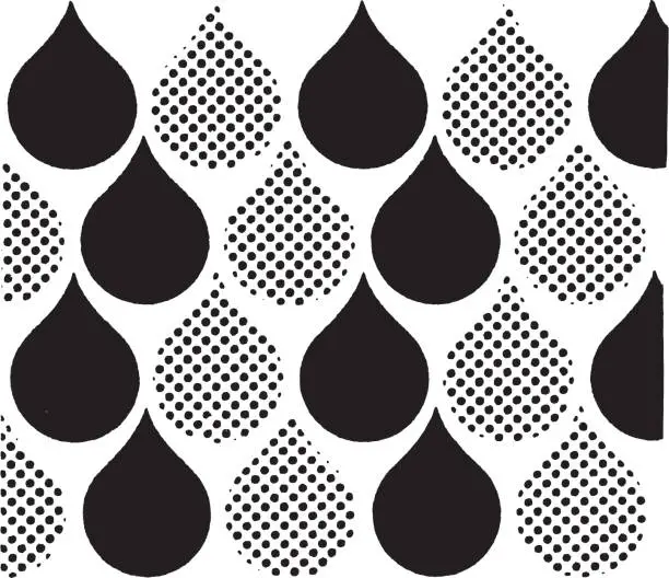 Vector illustration of Raindrops